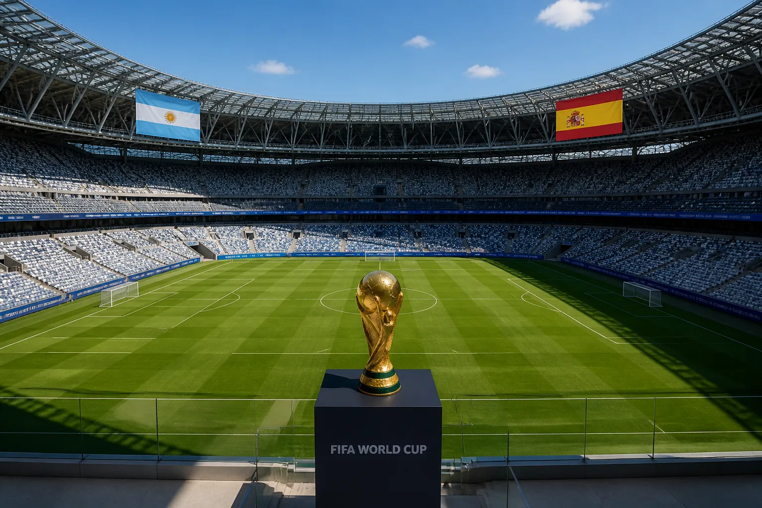 Argentina and Spain Coaches Embrace Before 2026 World Cup Final